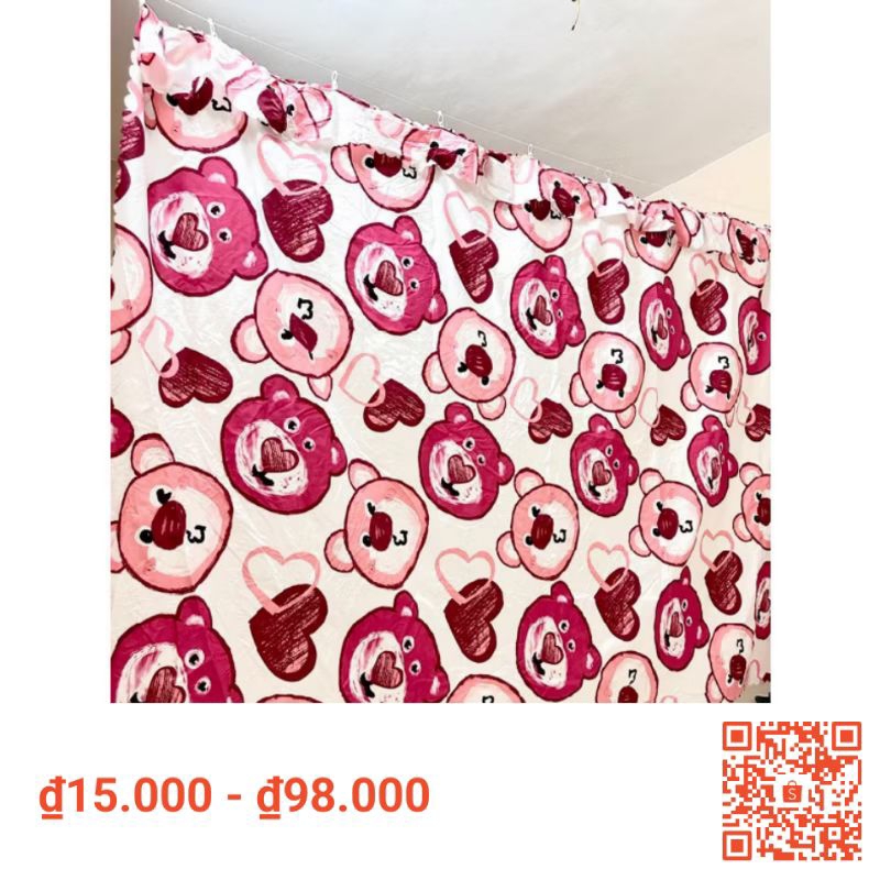 RIDO Rèm Cửa ngăn phòng che nắng phòng ngủ có móc treo được chọn màu