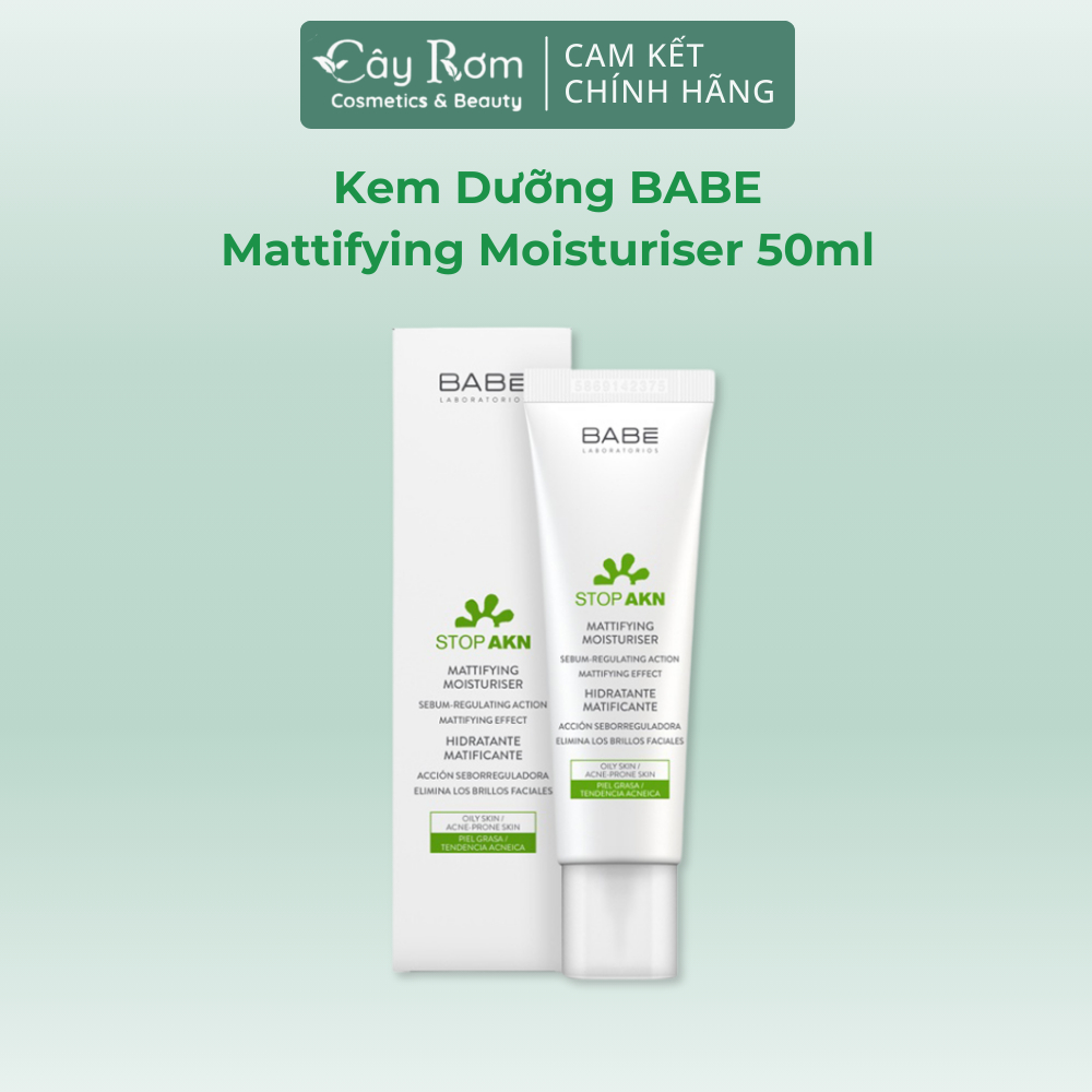Kem Dưỡng BABE Mattifying Moisturiser 50ml | Cây Rơm Cosmetics