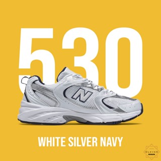 Giày  Thể Thao N 530 White Silver Navy Màu Trắng Bạc Cổ Thấp Phù Hợp Cả Nam Và Nữ Clever Man Store