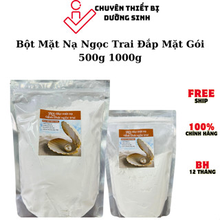  Bột Mặt Nạ Ngọc Trai Đắp Mặt Trắng Da Se Khít Lỗ Chân Lông Ngăn Mụn Mát Da Gói 500g 1000g 