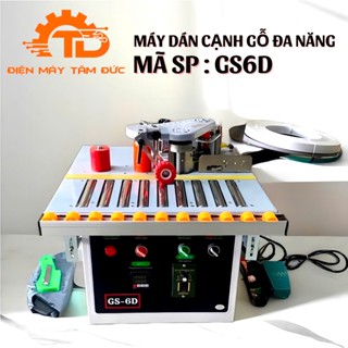 Máy dán cạnh gỗ mini 2 chức năng GS6D. Tăng kèm dao gọt chỉ và keo hạt nhựa
