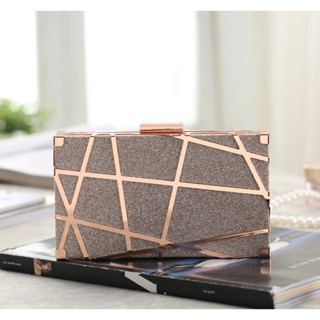 clutch dự tiệc nữ, cốp dự tiệc, ví dự tiệc kiểu dáng hình hộp khoẻ khoắn sang chảnh VDT29