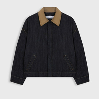  GIAN SAIGON – Áo Khoác Denim Cổ Da Lộn – Raw Denim Suede-Collar Jacket – Màu Xanh Indigo 