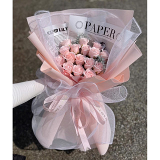 Hoa sáp bó 16 bông y hình xinh xắn ( mẫu mới)