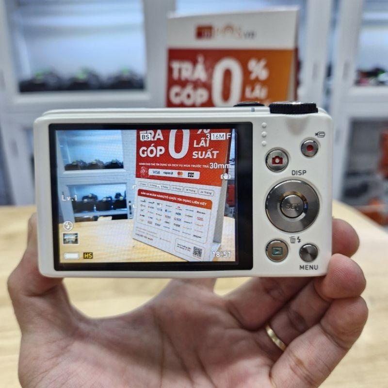 Máy Ảnh CASlO ZR400, 16 Mpx , có mịn da trắng hồng, máy ảnh nhỏ gọn du lịch nhỏ gọn . CASlO EXILIM E