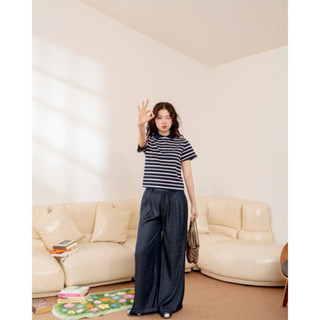 [Hoả tốc HCM] Áo polo tay ngắn cổ sơ mi họa tiết kẻ sọc nút trái tim Olee Polo - Sibling House