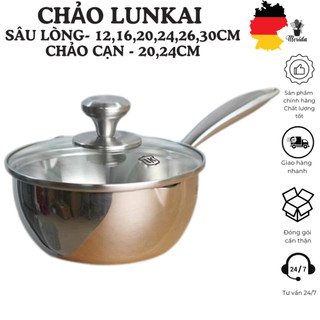 Chảo LUNKAI 12cm,16 cm,20cm,24cm,26cm,30cm, chảo chống dính, chảo bếp từ, chảo xào rán, chảo từ