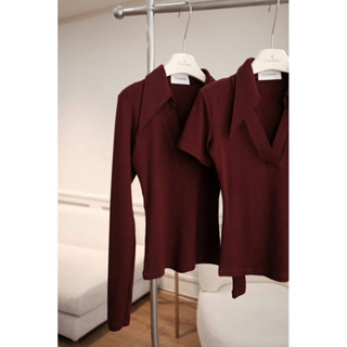 ÁO THUN ÔM BODY MÀU ĐỎ BURGUNDY( ĐỎ RƯỢU VANG) CỔ POLO NHỌN SIÊU SANG PHONG CÁCH SANG CHẢNH DỄ MIX ĐỒ CO DÃN 4 CHIỀU