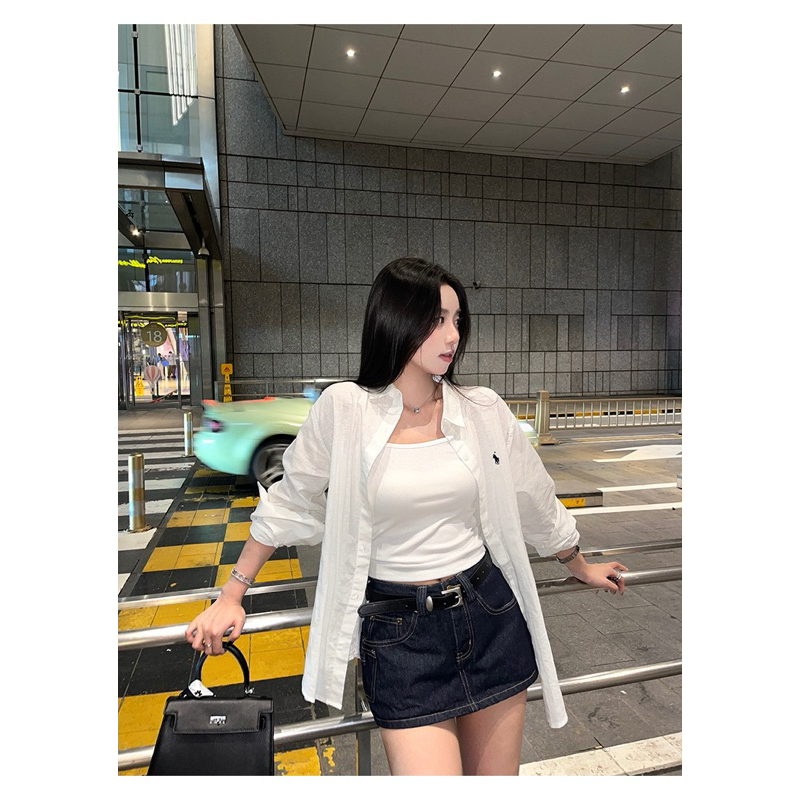 Áo sơ mi tay dài thêu logo ngựa basic dễ phối đồ 3 màu | BigBuy360 - bigbuy360.vn