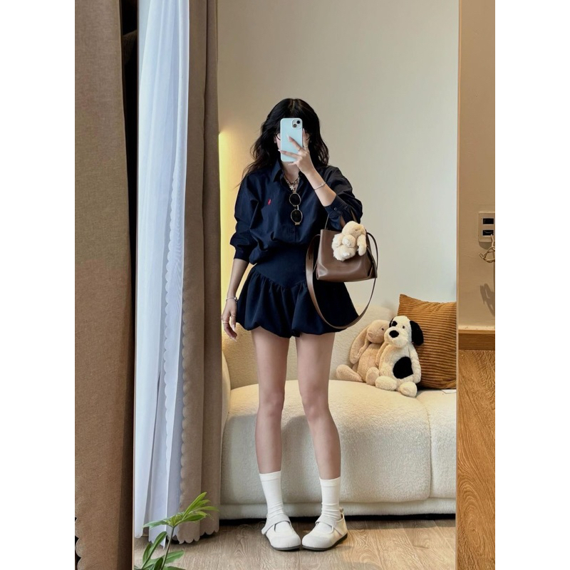 Áo sơ mi tay dài thêu logo ngựa basic dễ phối đồ 3 màu | BigBuy360 - bigbuy360.vn