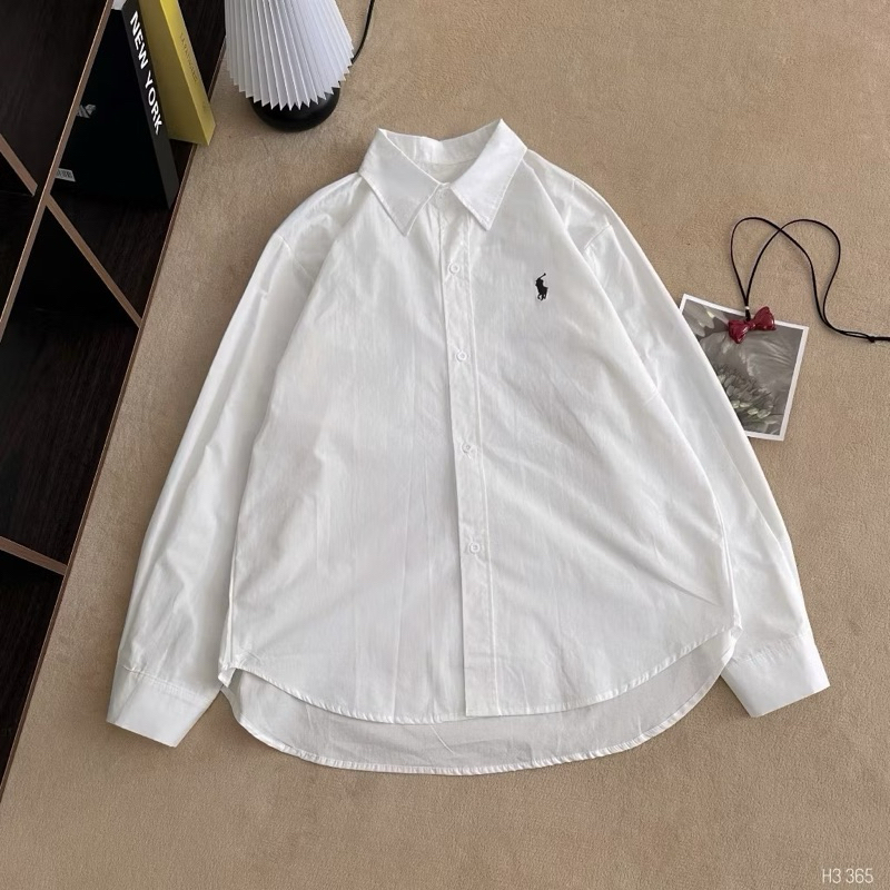Áo sơ mi tay dài thêu logo ngựa basic dễ phối đồ 3 màu | BigBuy360 - bigbuy360.vn