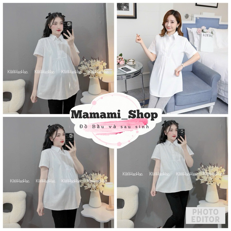 Áo Sơ Mi Trắng Bầu Công Sở