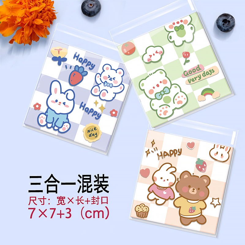 Túi cookie/bánh quy dán miệng - 100c