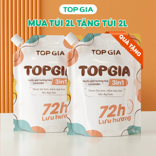 [MUA 1 TẶNG 1] Nước Giặt TopGia 3in1 Hương Lavender Dịu Nhẹ, Làm Sạch Vết Bẩn, Lưu Hương 72h