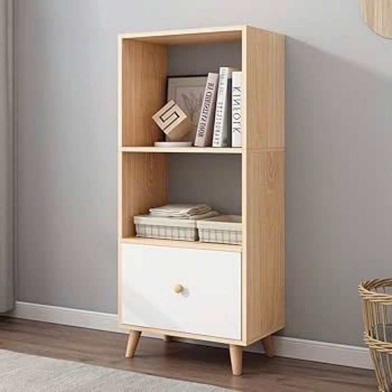 Kệ sách gỗ để sàn phong cách Bắc Âu nhiều tầng lắp ghép dễ dàng gỗ MDF phủ Melamine chống mối mọt A28 | BigBuy360 - bigbuy360.vn