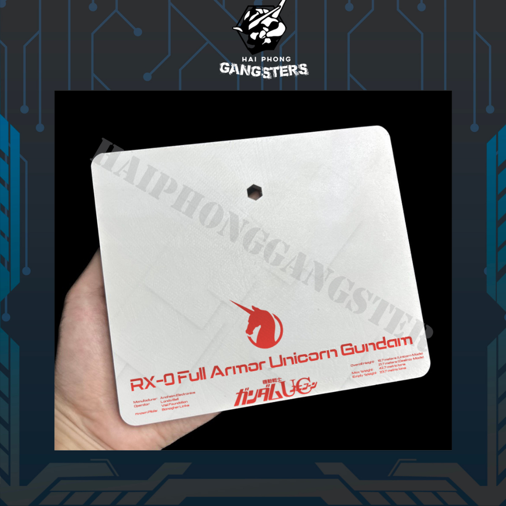 [Nhắn shop trước]UGR4 - UNICORN GUNDAM RX-0 FULL ARIMOR (red ko viền) - Base mica dành cho UNICORN G