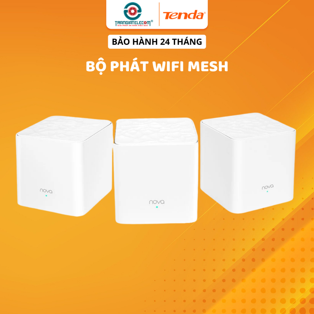 Bộ 3 Mesh Wifi Nova Tenda cho gia đình MW3 Chuẩn AC 1200Mbps - TRANGIATELECOM
