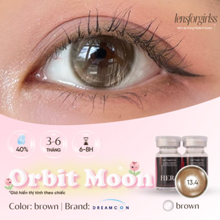 <NEW> Lens đối xứng | Kính áp tròng sz GIÃN TRÒNG hack mắt ORBIT MOON BROWN chính hãng HERA | Lens cận | LENSFORGIRLSS