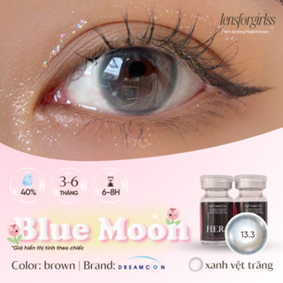 Kính áp tròng sz GIÃN TRÒNG hiệu ứng ánh trăng BLUE MOON SHADE BROWN chính hãng HERA | Lens cận | LENSFORGIRLSS