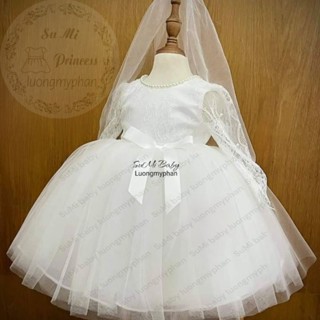    Hàng thiết kế     Tặng lúp   Váy công chúa ren mẫu cô dâu cao cấp hot nhất cho bé gái 
