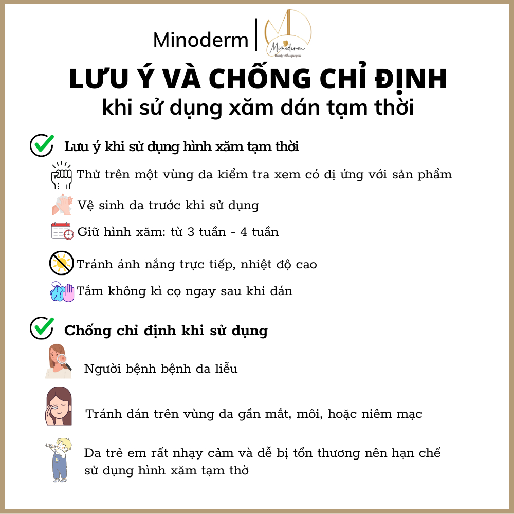 Ảnh 6 của Xăm Tạm Thời Minoderm Bền Màu, Chống Nước Và Mồ Hôi, An Toàn