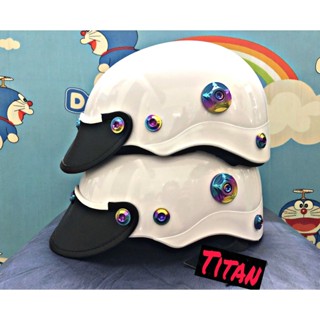 Nón Bảo Hiểm Nửa Đầu 1/2 - Mũ Bảo Hiểm Nửa Đầu - Sơn Nhiều Màu - Phủ NaNo - Gắn 7 Ốc + Gù Titan Gr5
