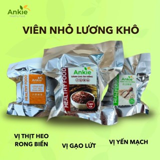 Viên nhỏ lương khô ANKIE HEALTHY FOOD vị gạo lứt / yến mạch / thịt heo rong biển - viên nhỏ 14g