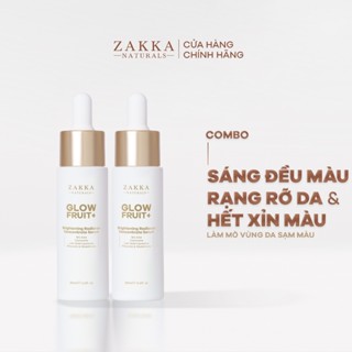 [MẪU MÃ MỚI] Bộ 2 Serum Vitamin C Zakka Naturals GlowFruit+ Brightening Radiance Concentrate 20ml