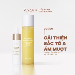 [MẪU MÃ MỚI] Bộ Đôi Zakka Naturals Serum Vitamin C GlowFruit+ 20ml và Sữa Dưỡng Cúc 150ml Làm Sáng Da Và Giúp Da 20ml
