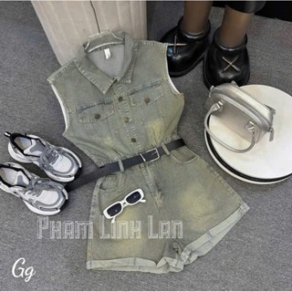  Jum Jean Đùi Ngắn Kèm Nịt Sát Nách Cài Nút Hot Mk6996 