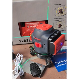Máy cân bằng laser 12 tia bos com bs 1288 LD mới nhất có đèn báo pin - máy bắn cốt laze siêu sáng