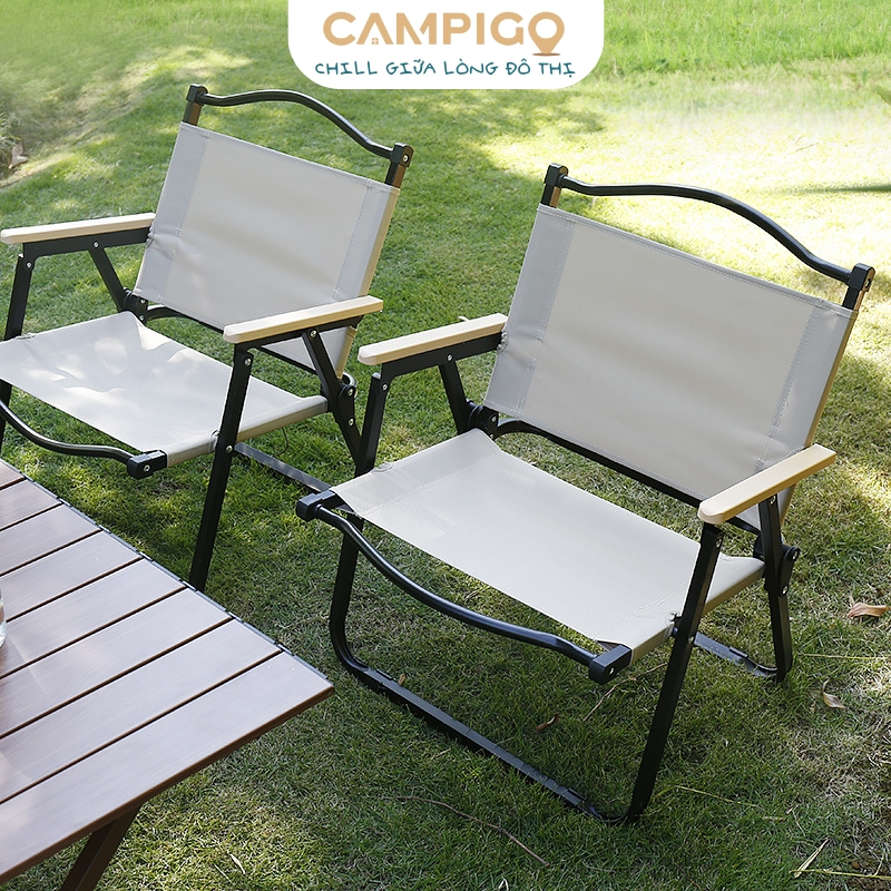 Ghế Camping CP01 CAMPIGO - Ghế Pinic, Dã Ngoại, Gấp Gọn Có Tựa Lưng, Vải Dù Chống Xước, Chống Bẩn, Khung Thép Chắc Chắn | BigBuy360 - bigbuy360.vn