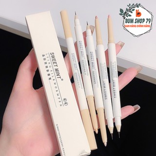 Bút Kẻ Bọng Mắt Sweet Mint 2 Đầu Có Nhũ Highlight Bắt Sáng, Bút Nhũ Mắt 2 Trong 1 Nét Mảnh Mỏng Nhẹ
