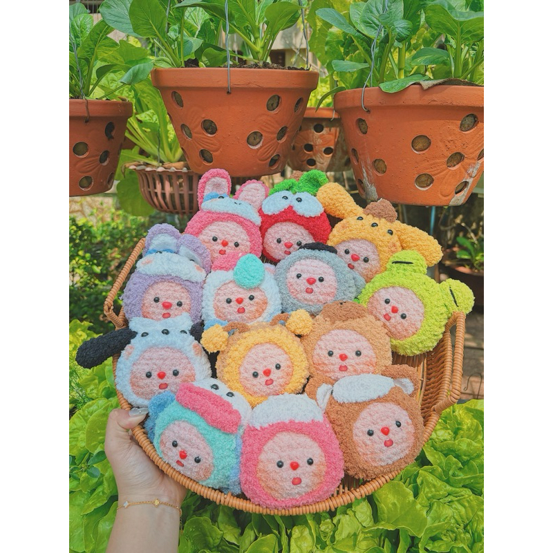 [Ảnh thật] Móc khóa len handmade, móc khóa Loopy cute