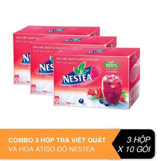 Combo 3 Hộp Trà Nestea Các Vị Trà sữa, Đào, Vải, Việt quất và Trà chanh