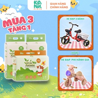 (3A) [TẶNG XE ĐẠP 3 BÁNH] COMBO 3 BỊCH tã/bỉm quần/dán Amor Natural thoáng khí, ngừa hăm đủ size NB/S/M/L/XL/2XL/3XL/4XL