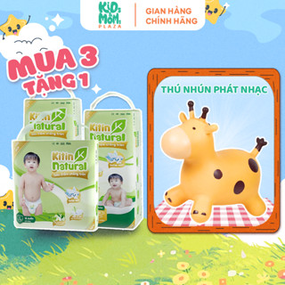 (3K) [TẶNG THÚ NHÚN PHÁT NHẠC] COMBO 3 bịch tã quần/dán Kitin Natural mỏng thoáng đủ size NB56/S50/M44/L40/XL/2XL/3XL