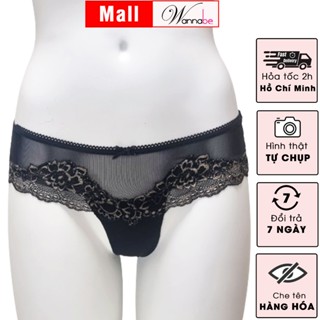 Quần lót nữ WANNABE quần chíp lưới trong suốt phối ren gợi cảm tinh tế thoải mái tuyệt đối QL239