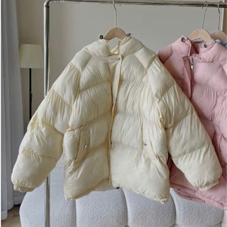 Áo khoác phao mỏng, áo khoác phao to form rộng có mũ XẢ HÀNG LOẠI 2 Miho house