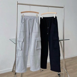  Quần Sweats Cargo Pant Phối Dây Rút -  Quần Nỉ Túi Hộp Kiểu Phối Dây Rút Dáng Rộng Unisex Nam & Nữ 