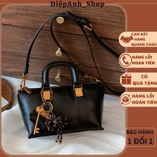 Túi xách cao cấp nữ da trơn da vân báo xách tay kèm dây đeo căn chình hàng quảng châu cao cấp T758