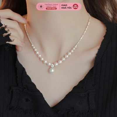 Dây Chuyền Hạt Bạc 925 Mix Ngọc Trai Và Charm Đá Thời Trang, Tinh Tế,  Xinh Xắn - Ngọc Trai Trường Thịnh