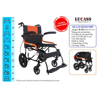 ✅ Xe Lăn Du Lịch Gấp Gọn Lucass X-61 (X61) | Bánh Nhỏ Hoặc Bánh Lớn