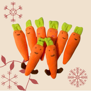 (chun nhỏ) [Sét 2 Củ] Cà Rốt Cầm Tay Cho Bé Hạn Chế Giật Mình Nhung Mịn Ruột PE An Toàn Tăng Khả Năng Cầm Nắm