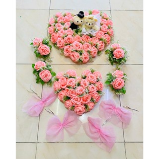 HOA XE CƯỚI CÓ NAM CHÂM - BÔNG GẮN XE ĐÁM CƯỚI RƯỚC DÂU - XE HOA