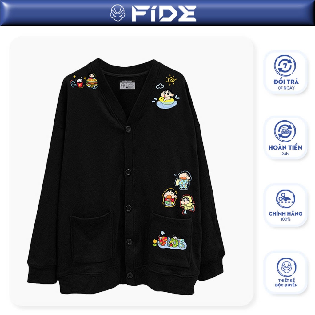 Áo Cardigan FIDE  áo khoác nỉ chân cua - CAR09