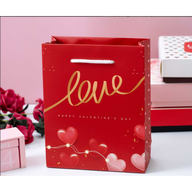 [Nhiều mẫu] Túi xách đựng hộp socola Valentine - Ecopack