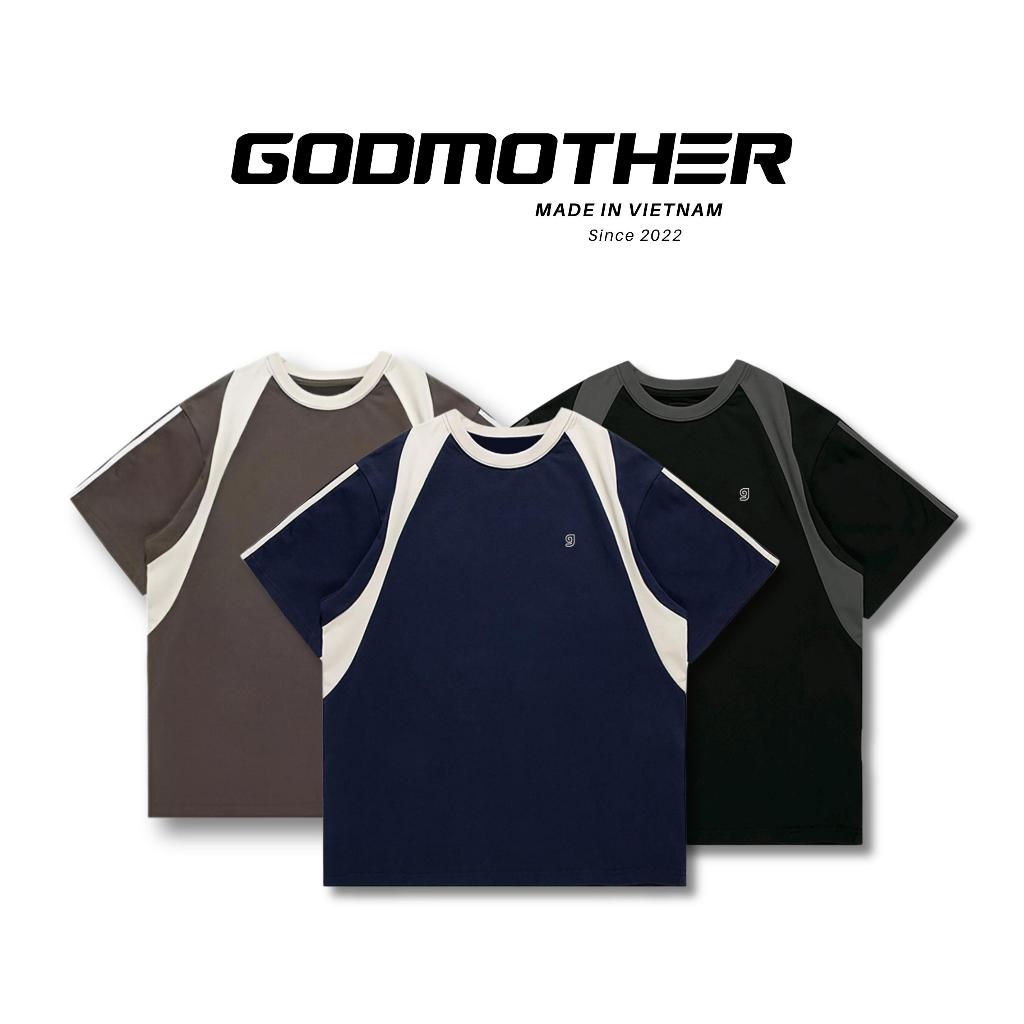 Áo Thun Phối Retro GODMOTHER Nhiều Màu Premium Nam Nữ Unisex Cotton Phong Cách Hàn Quốc Năng Động