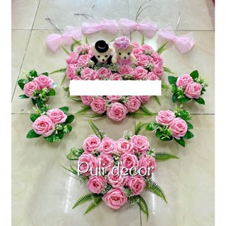 HOA XE CƯỚI CÓ NAM CHÂM - BÔNG GẮN XE ĐÁM CƯỚI RƯỚC DÂU - XE HOA