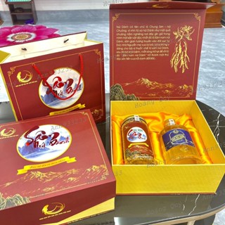 (Có sỉ ) Hộp Trà và R.ượu sâm núi dành dùng làm quà biếu , Hộp Quà Biếu - Ann933233